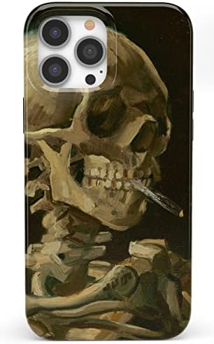 Casely iPhone 13 Pro Max Case | Compatible with MagSafe | Van Gogh Skull of a Skeleton with Burning Cigarette Phone Case