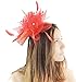 Produktbild Damen Fascinator-Hut mit Kunstperlen, Derby-Stil, mit Haarband, Rot