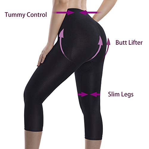 +MD Shapewear Yoga Pant and Sports Leggings for Women Tummy HIPS and Thighs Body Shaper BlackXXXL - Thumbnail 2