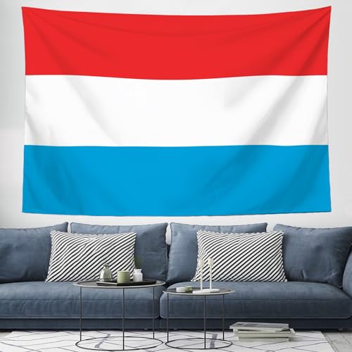 Drapeau luxembourgeois en tapisserie murale pour salon
