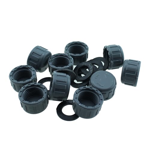 SQXBK 12PCS 1/2 Inch PVC Inner Teeth Pipe Plug Inner Wire Pipe Cap PVC Pipe End Cap Plug PVC Threaded Water End Cap Connector for Irrigation Systems and Water Supply Lines - Thumbnail 4