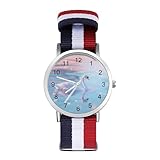 Spring Swan Lake - Orologio da polso al quarzo, con numeri arabi, cinturino regolabile per uomo e donna