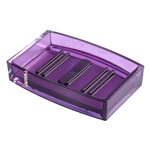 Set de baño acrílico morado fácil de limpiar y altamente resistente 7