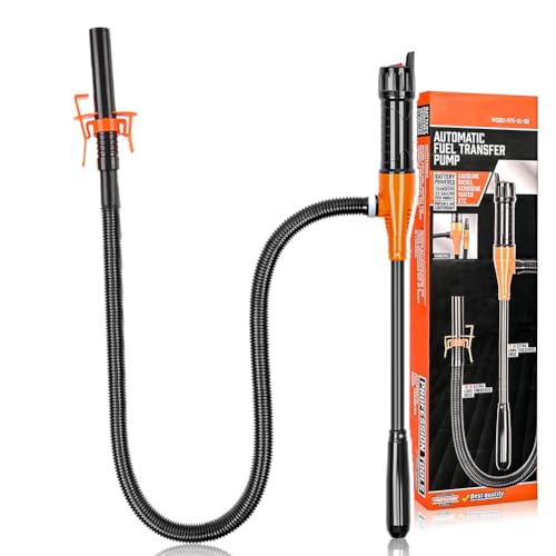 Flüssigkeitstransferpumpe 2.4 GPM, Aquarium Pumpe Benzin und Dieselpumpe für Kanister pumpe, Umfüllpumpe für Öl, Wasser, Kraftstoff, Tragbare mit Schlauch und Siphonfunktion benzinpumpe