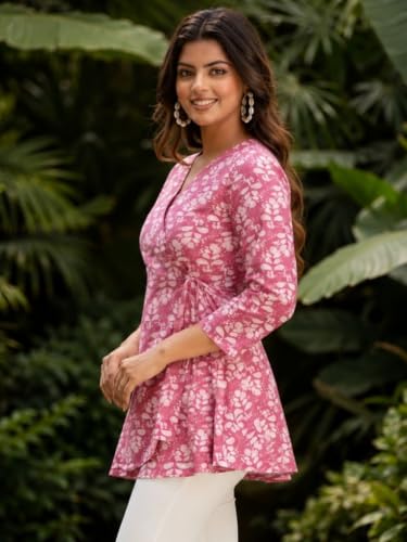 Image of feranoid Women Cotton Angrakha Kurti