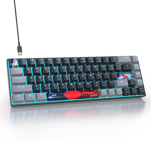 Clavier gamer 65 pour cent compact rétroéclairé LED switchs rouges