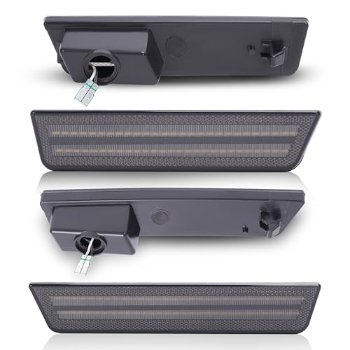 HECASA Side Marker Lights Smoke Lens White LED Compatible with 2008-2014 Dodge Challenger Charger Replacement for 68043395AA 68043394AA LED Front&Rear Bumper Signal Fender Parking Marker Lamp 4Pcs by HECASA - Image 9
