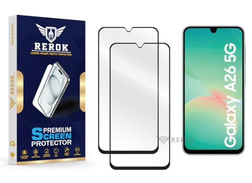 Image of Gorilla Tempered Glass Screen Protector Compatible with Samsung Galaxy A26 5G [Pack of 2] | Edge-to-Edge, Bubble-Free, Case Friendly, Easy Installation Kit