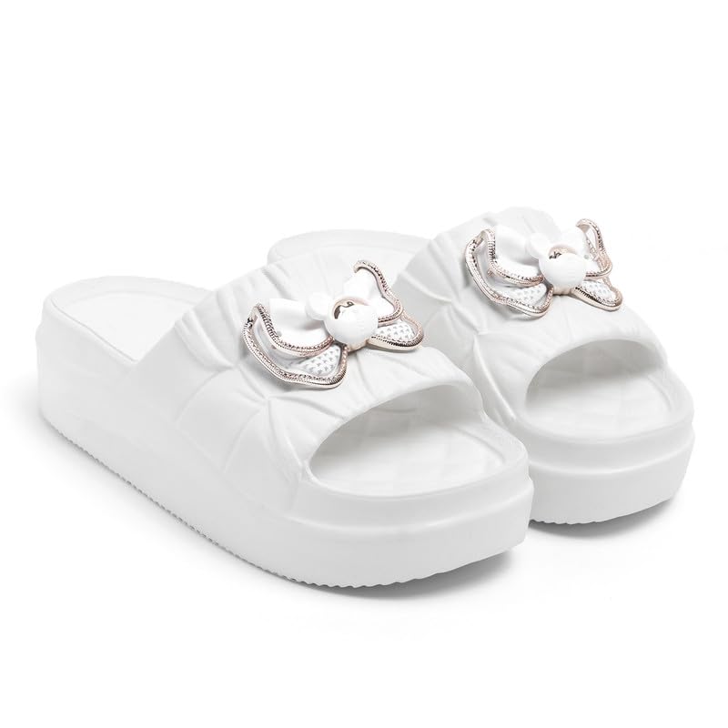 Image of Richmen Women's EVA Sliders Slippers | Lightweight Anti-Slip Soft Cushioned Bathroom & Home Slides | Stylish Design Comfortable Indoor Outdoor Flip Flops for Ladies