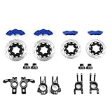 RC Car Toys For KM Raytheon C3 E8414 E8415 1/7 1 Set Disc Brake Set Caliper For Rally RC Car Upgrade Accessories(Blue black)