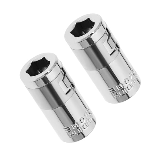 2Pcs 1/4 Square to 1/4 Hex Bit Adapter, Chrome Vanadium Steel Impact Socket Adapter Converter for Screwdriver & Drill Accessories