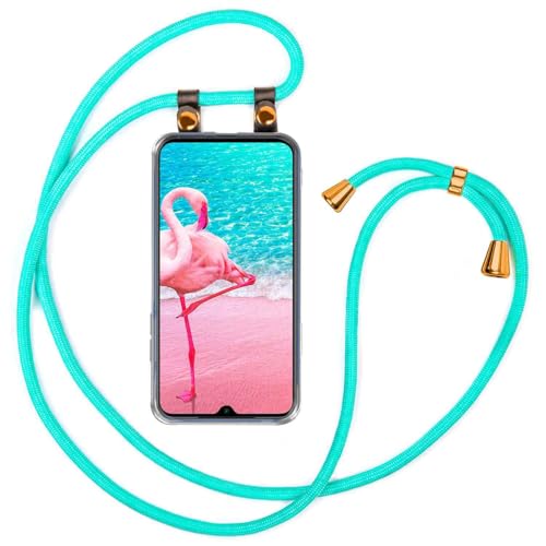 Coque cordon Xiaomi Mi Note 10 ajustable anti-choc turquoise