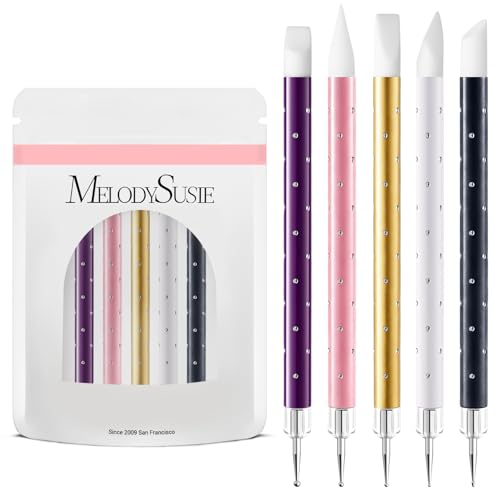 MelodySusie 5Pcs Nail Art Sculpture Dual Pen
