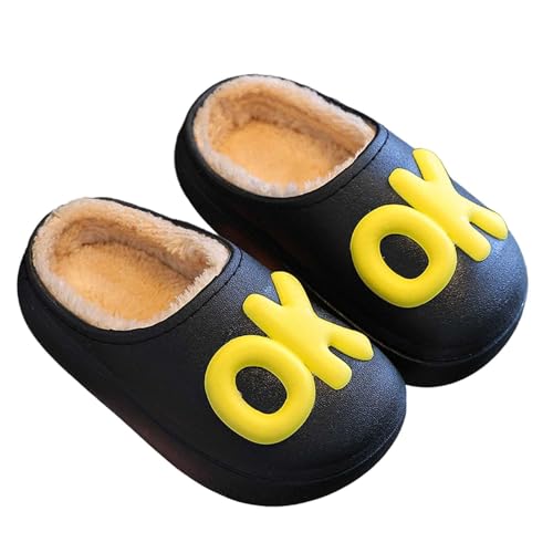 Zapatillas de estar por casa para niños y niñas, de invierno, cálidas, de fieltro, lindas mocasines de moda, pantuflas de felpa mullidas, cómodas con forro, zapatos para niños, suelas suaves