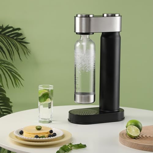 Sprudelwasserbereiter, Soda Maker Kohlensäure-System mit BPA-freier Flasche für hausgemachte kohlensäurehaltige Getränke