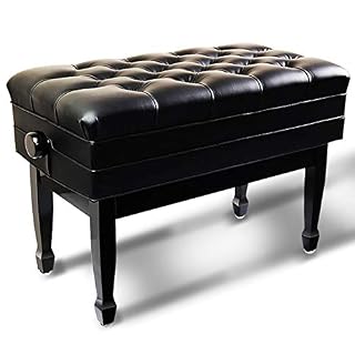 GGZONE Tabouret de Piano Banc de Piano Duet de Luxe Banc de Rangement pour Piano Duet réglable en Hauteur Siège de Clavier Rembourré Professionnel pour Deux Personnes, avec Compartiment de Rangement - Les Beatles, Paul McCartney, John Lennon, RIngo Starr, George Harrison
