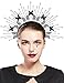 Fantherin Mary Halo Crown Headband Spiked Halo Crown with Butterfly Sunburst Goddess Costume Halo Headpiece (Black)