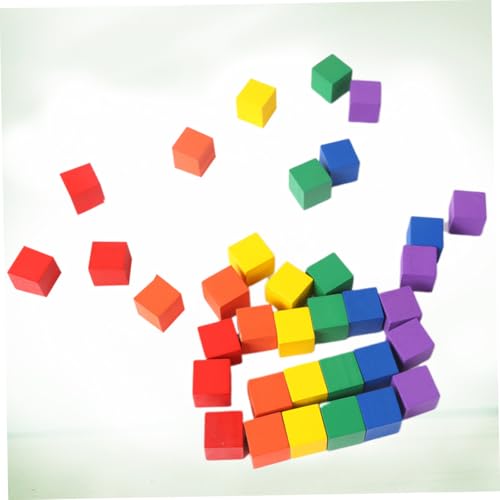 Petit cube carré bois aide pédagogique pour tri et calcul - 5