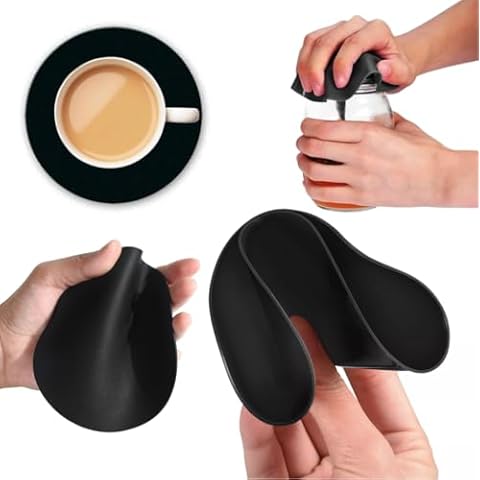 Citystores® Black Rubber Jar Gripper Pads Multi-Purpose Jar Opener Grippers Lid Coasters Children Weak Hands Weak Grip Arthritis Suffers Aid Old Gift Cover