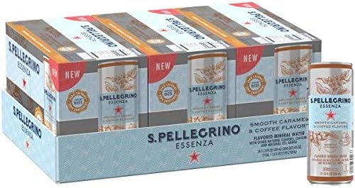 S.Pellegrino Essenza Sweet Caramel & Coffee Flavors, 11.15 fl oz. Cans (24 Pack)