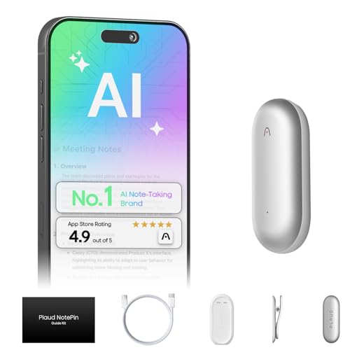 Plaud NotePin Voice Recorder, AI Voice Recorder, App Control, AI ...