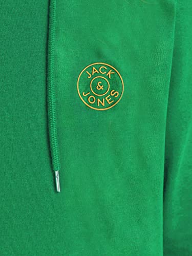 JACK & JONES Herren JJEBASIC Logo Sweat Hood, Verdant Green/Dark Cheddar, XXL – Ansicht 3