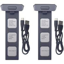 2PCS 3S 11.1V 2600mah Lithium Battery with 2PCS USB Charging Cable for SJRC F7 F7pro F7S F7GB2 9800FT RC Aerial RC Drone Spare Parts Quadcopter Battery