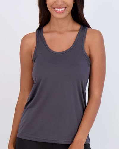 Image of Real Essentials 5-Pack Women's Racerback Tank Top Dry-Fit Athletic Performance Yoga Activewear (Available in Plus Size)