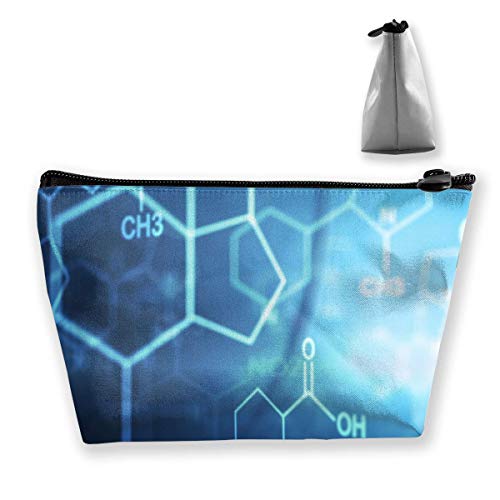 Preisvergleich Produktbild Schminktasche Trapezförmige Aufbewahrungstasche Chemistry Science Laboratory Tragbare Kosmetiktasche Ladies Mobile Travel Bag