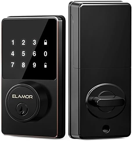 Keyless Entry Door Lock, Electronic Deadbolt Lock with Touchscreen Keypad, Smart Deadbolt, Easy to Install, 50 User Codes, Auto Lock, Safe Waterproof Smart Lock for Front Door, Home Use, Apartment