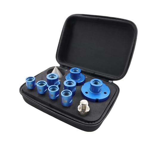 Tile Hole Saw Kit Diamond- BRSCHNITT 10pcs Diamond Core Drill Bit Set for Porcelain Tile Ceramic Marble Granite Drilling,Finger Chamfer Bit — view 6