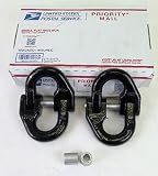AutoHauler Supply, LLC Two Pack 1/2 inch Grade 80 Gloss Black Safety Chain Connector Link for Heavy