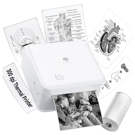 Phomemo M02 Pro 300 DPI fickskrivare mini termisk fotoskrivare för mobiltelefon, klistermärke skrivare, kompatibel med 15,25,53 mm papper, för iOS och Android, perfekt för journal, fototryck, arbete, memo – vit