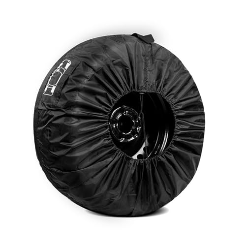 Zigeiya Car Spare Tire Protector, Oxford Cloth Waterproof Anti-scratch Organizer with Adjustable Clip, Foldable Bag with Wider Handle Side Tool Pocket, Universal for 19