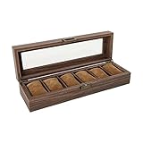 Stxdynjy Caja Organizadora para Relojes Joyero de Madera con Compartimientos Ajustables Bandeja Interior Y Cierre de Función de Protección Y Visualiz,