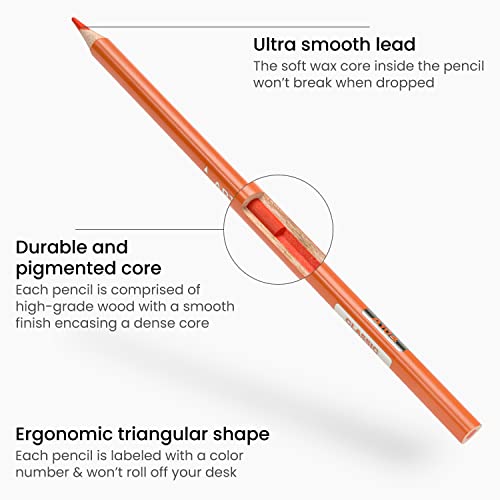 Arteza Watercolor Colored Pencils For Adult Coloring, 72 Colored Pencils In Assorted Shades, Triangular Shape, Drawing Pencils For Coloring Books And Canvas, Watercolor Brush Included, Art Supplies #TOP2