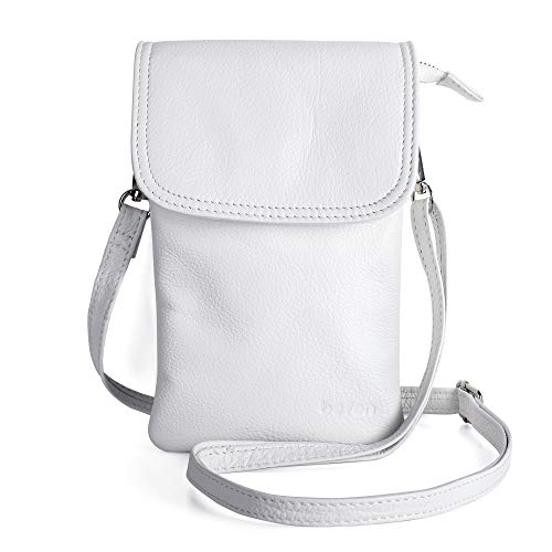 befen White Genuine Leather Crossbody Wallet Bag Cell Phone Purses for Women, Small Trendy Crossbody Bag for Spring Summer Travel by befen - Used condition - US$20.88