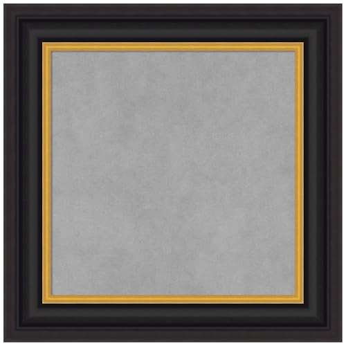 Amanti Art Black Framed Magnetic Board, 22x22, Modern Office Decor