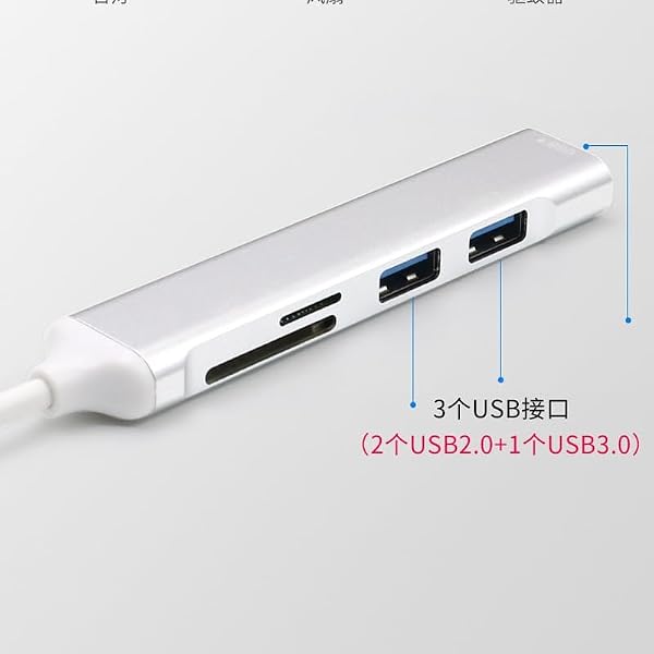 WODHAZNC 3.0USB High Speed TF Card SD Camera Large Laptop Hub - 4