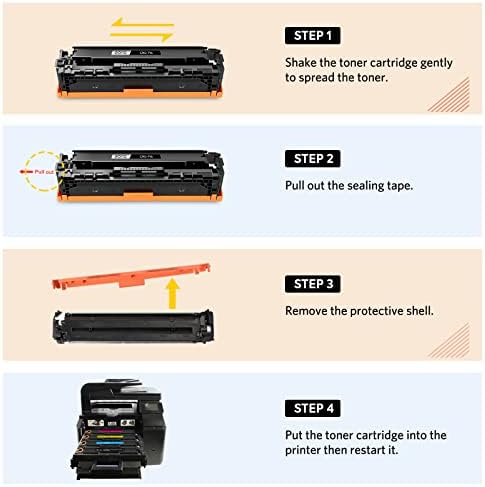 Amazon BrandEono [4PK KCMY] remanufactured CRG 716 toner cartridge for Canon 716 CRG-716 716BK 716C 716M 716Y for use with Canon I-Sensys LBP-5050 LBP-5050n printers