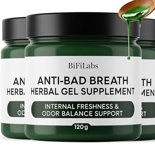 Image of Anti-Bad Breath Herbal Gel - Plant-Based Body Deodorizing Supplement Parsley & Mint - Internal Odor Support Formula, Smooth Daily Herbal Gel, 120g (3)