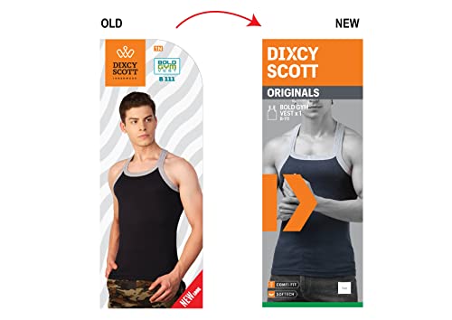 Image of Dixcy Scott Originals Men 100% Combed Cotton Racerback Gym Vest (Pack of 2)