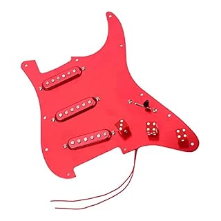 DZDZDZ 1pc Préwired Chargé Alnico V Pickguard SSS pour Style Pickups De Guitare Pickguard chargé - Les Beatles, Paul McCartney, John Lennon, RIngo Starr, George Harrison