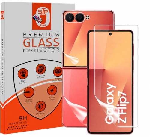 Image of STP FEEL 1 Pack Unbreakable Membrane Screen Protector Guard For Samsung Galaxy Z Flip 7 5G, (6.9 Inch, Front and Back) | Membrane Ultra Smooth Touch with Finger Print Support - 3 Months Warranty