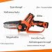 ValueMax Mini Kettensäge 12V mit 2×2000 mAh Akku, 11 cm Elektro Einhand-Kettensäge mit Ladegerät und Sicherheitsschloss, ideal zum Holzschneiden und für Gartenarbeiten