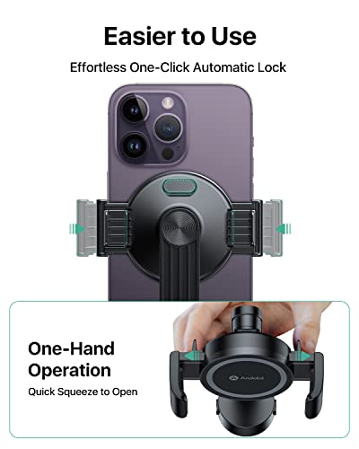 Andobil Magstick Iphone Tripod Mount, Auto Clamping Magnetic Tripod Holder 360 Rotation,1/4" Screw Hole Tripod Adapter Fit For Iphone 14/Pro/Pro Max/Plus & Camera, Tripod Clamp Compatible With Magsafe #TOP2