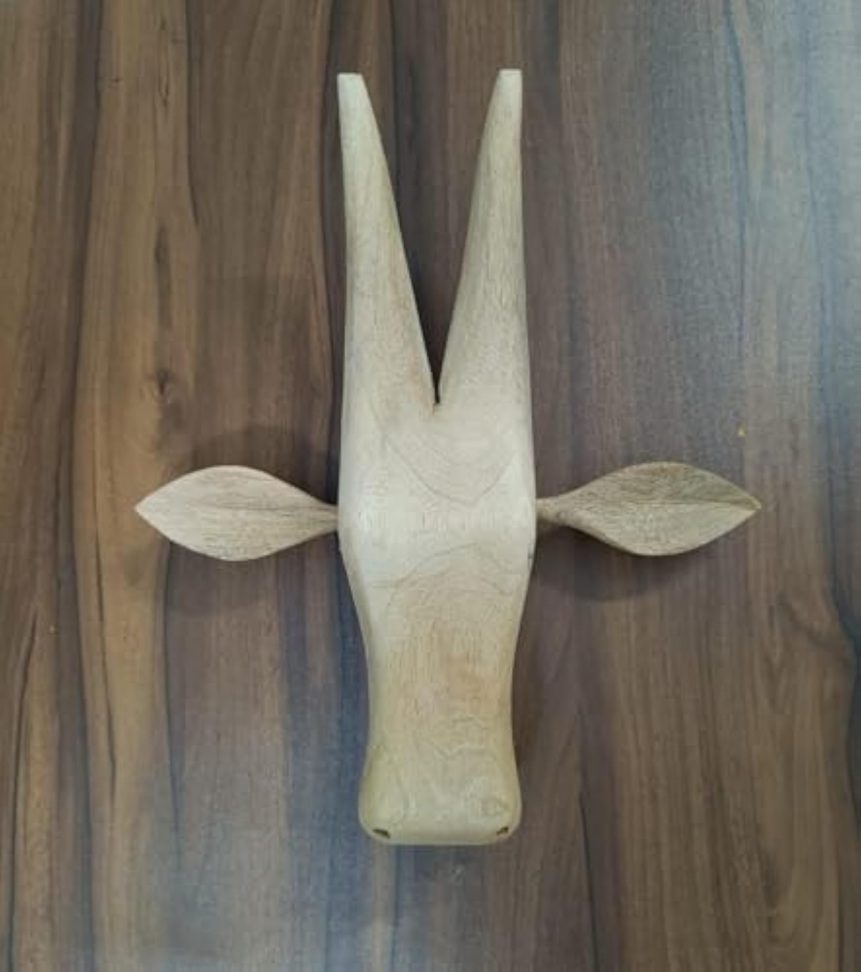 Plain Wooden Cow Head for Painting