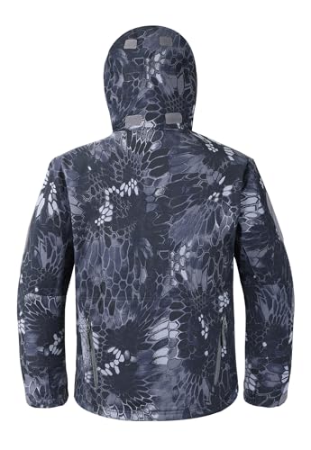 Image of Men's Softshell Jacket Fleece Windproof Waterproof Thermal Tactical Coat Outdoor Jacket Hiking Camping