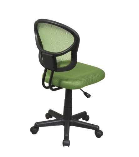Osp Home Furnishings Em Series Mesh Back Armless Task Chair With Padded Fabric Seat And 360 Degree Swivel, Green #TOP3