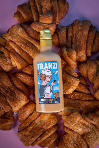 Franzi/Franzbrötchen Likör / 500 ml / 15% Vol. / Samtig weicher Sahnelikör/Geschmack von Zimt & karamellisiertem Zucker/Franzbrötchengenuss ganz ohne Krümel